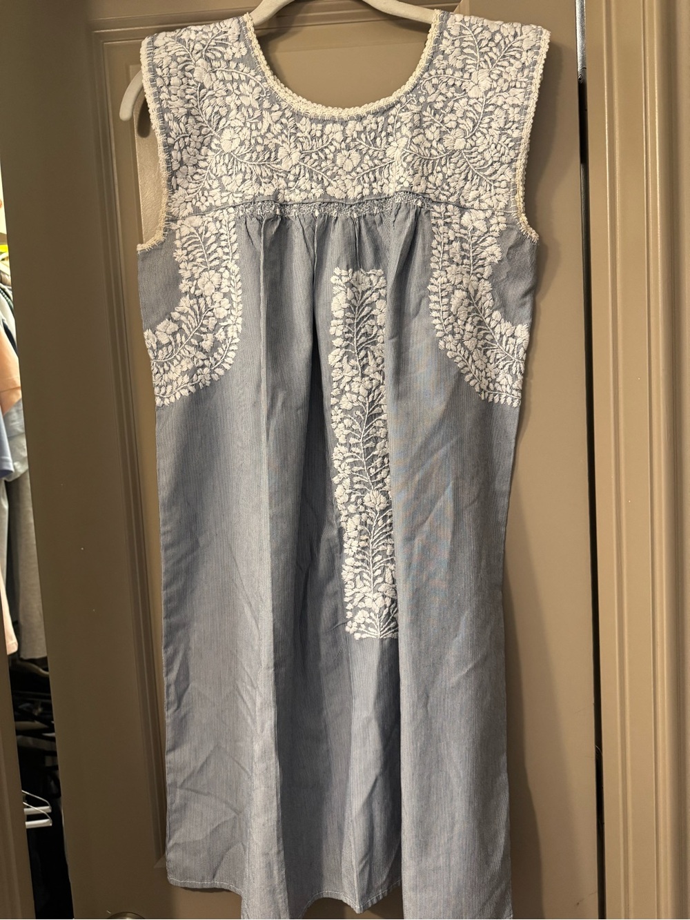 Blue and White Mi Golondrina Dress